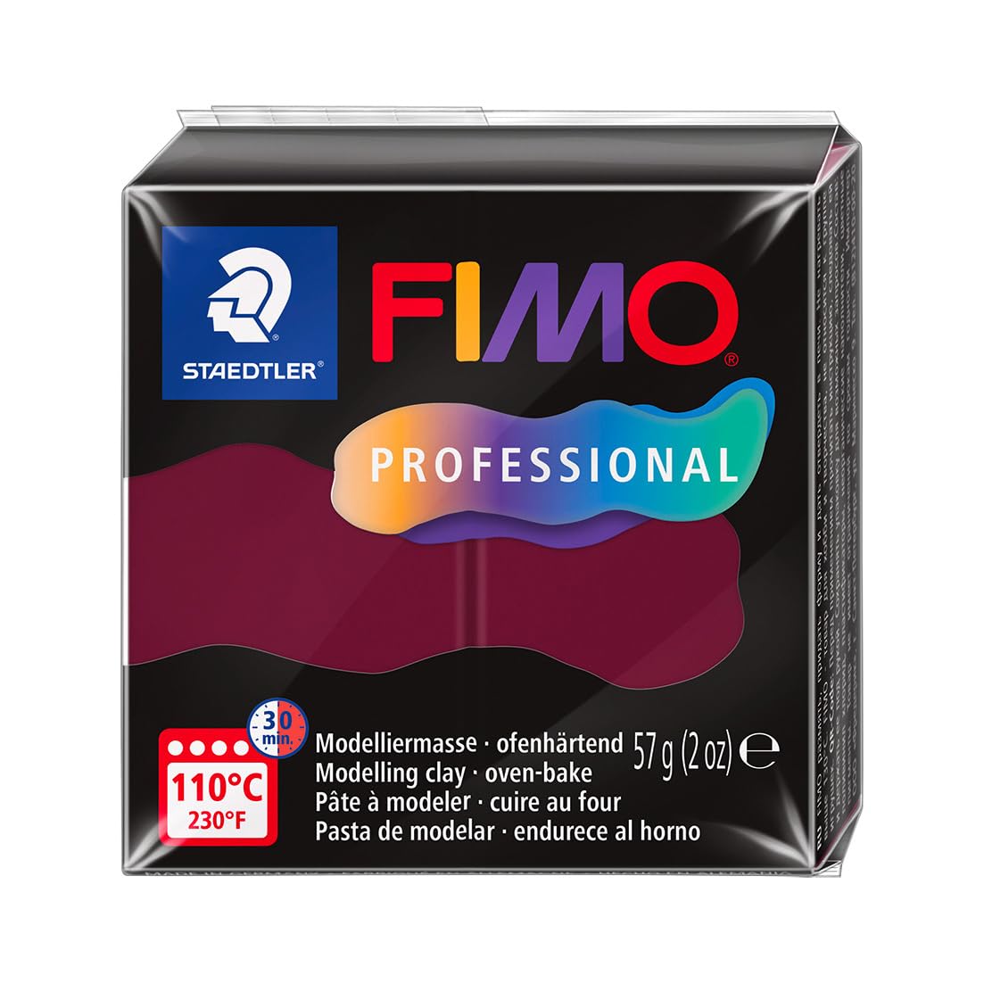 Modelēšanas masa STAEDTLER FIMO professional 8040, Bordeaux, 57 g, polimēra māls