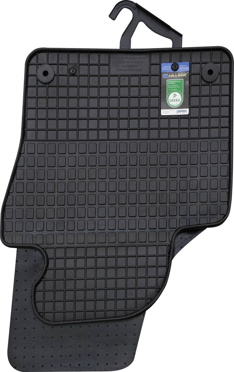 PETEX gumijas paklāji, kas piemēroti Tiguan no 10/2007-03/2016, melni 4 daļās, 63510