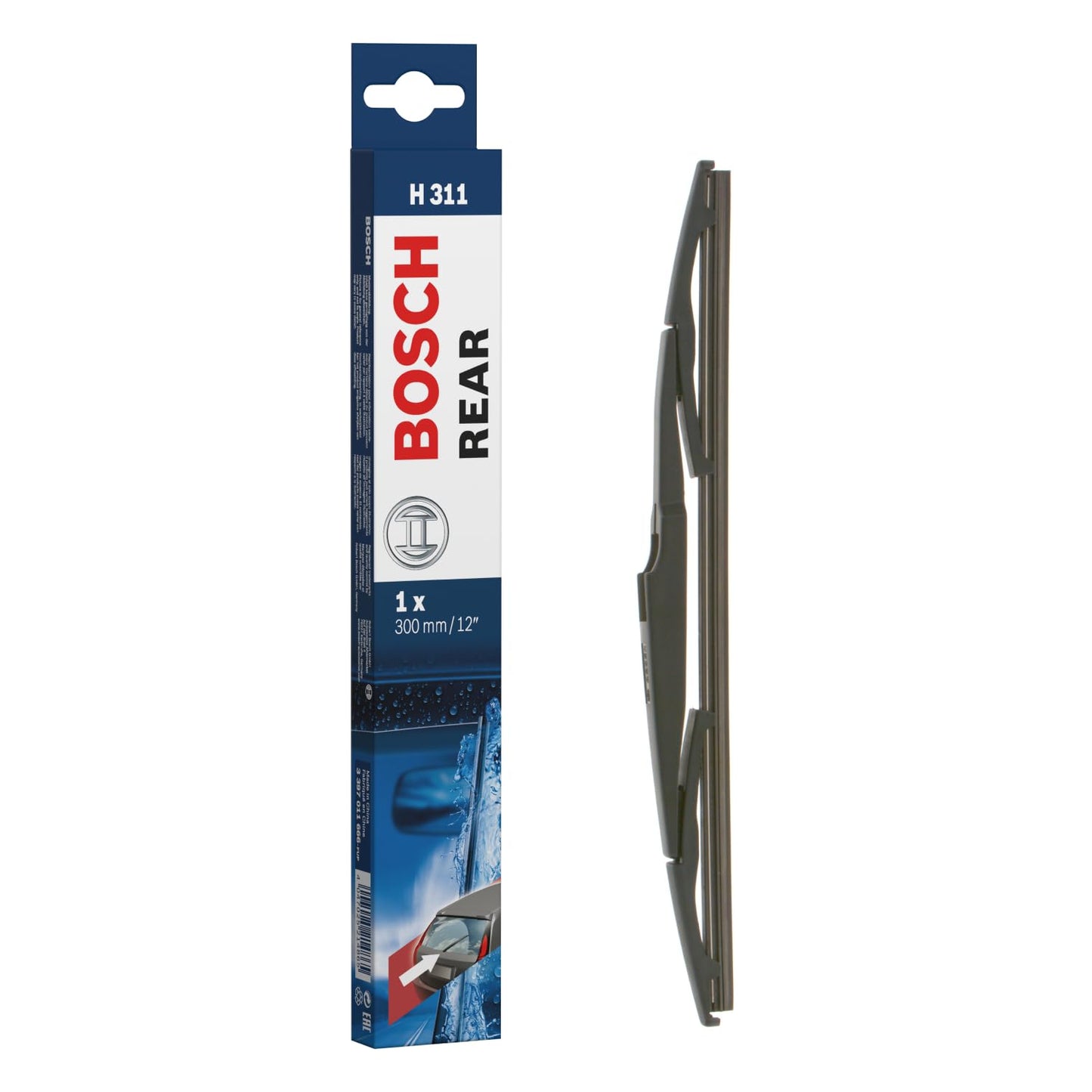 Aizmugurējā stikla tīrītājs Bosch Rear H311, garums: 300mm, vējstikla tīrītājs