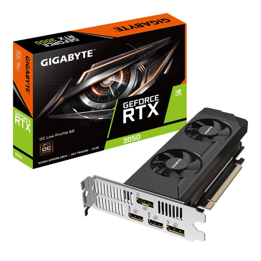 Gigabyte GeForce RTX 3050 OC - 6GB GDDR6, PCI Express 4.0, optimized for gaming performance and high-resolution graphics.