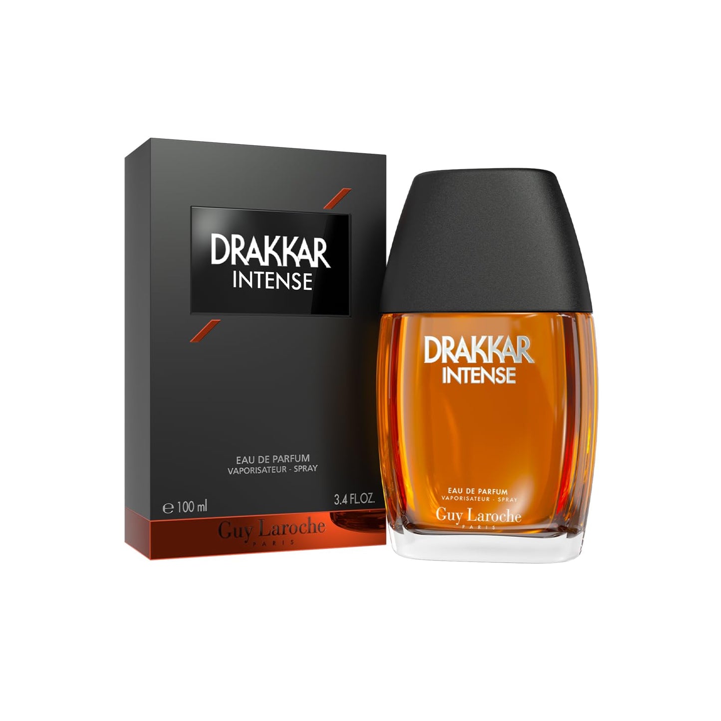 Guy Laroche Drakkar Intense Eau de Parfum, juteklis vīriešiem ar dzintarainu aromātu, 100ml