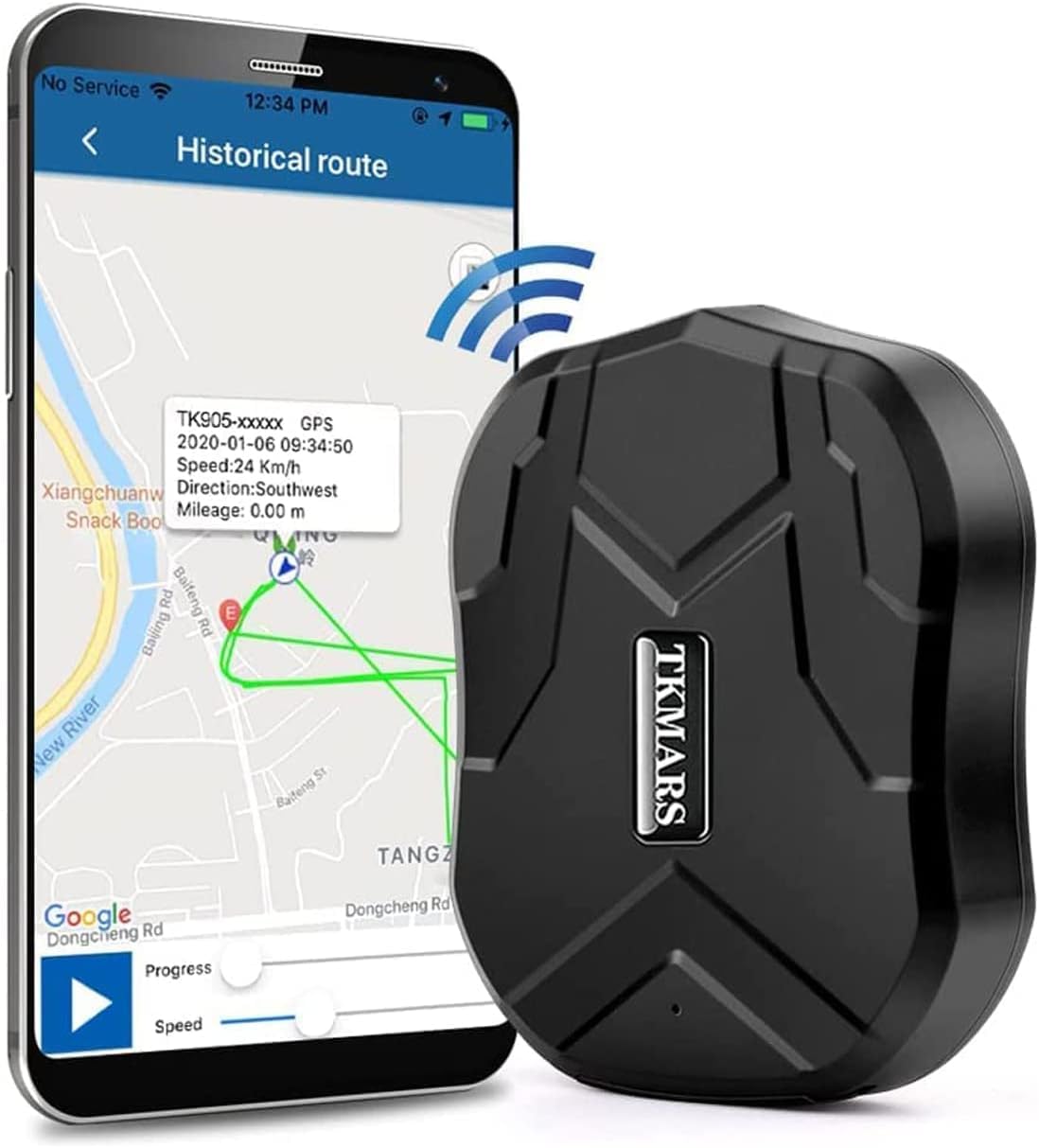 GPS izsekotājs automašīnai TKMARS bez abonēšanas, 90 dienu gaidīšanas režīms