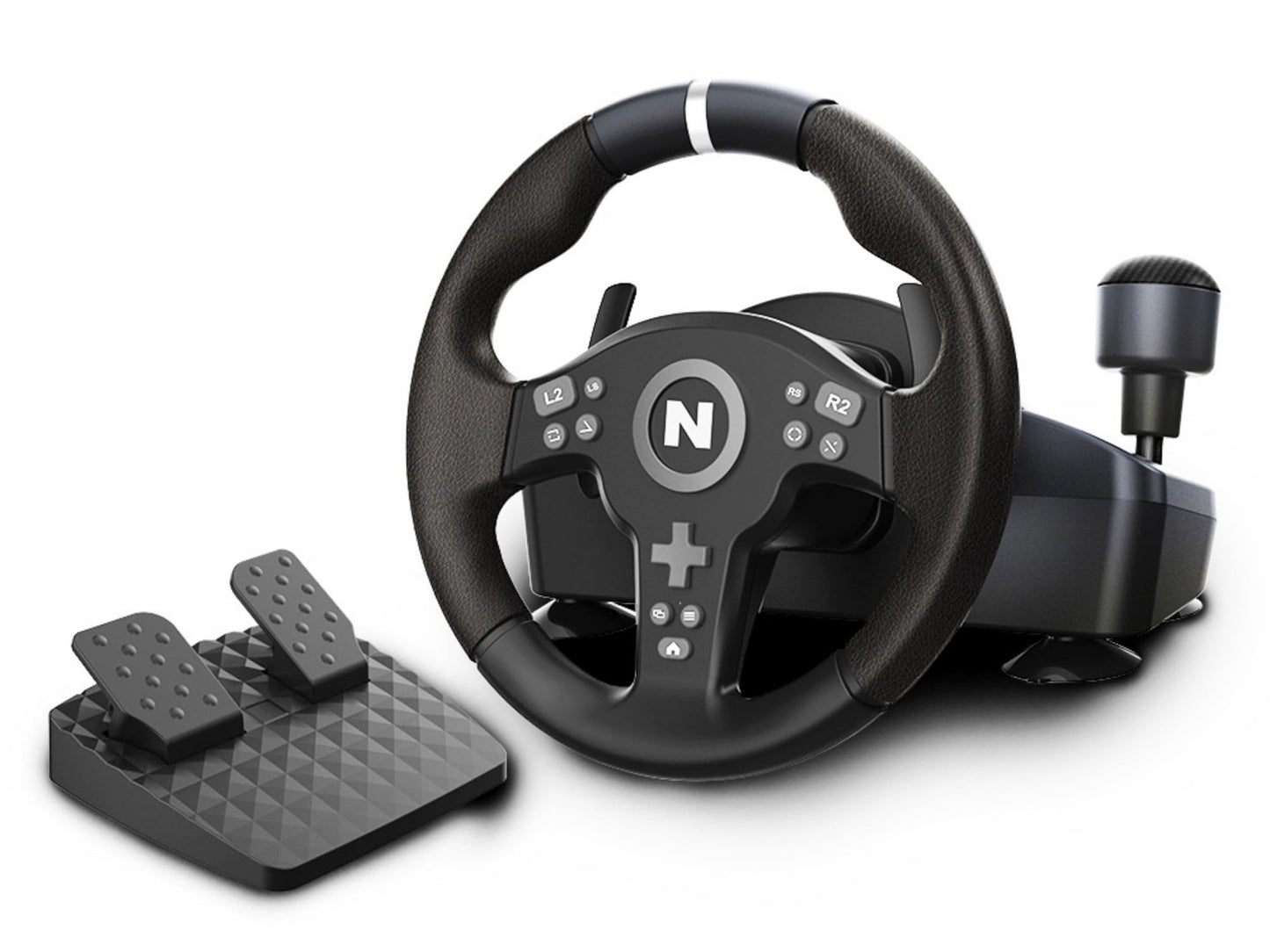 NITHO Drive Pro V200 sacīkšu stūre ar pedāļiem un integrētu pārnesumu sviru, 270° spēļu stūre, saderīga ar PC, PS4, Switch 2, Switch, Xbox Series X|S un Xbox One, braukšanas simulators ar vibrāciju