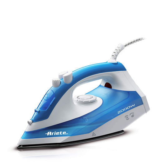 Ariete 00S623400AR0 Steam Iron 6234 - 2000 W power, blue design, efficient steam output for wrinkle-free clothes.