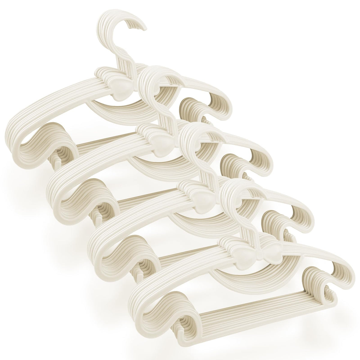 Magrimaxio bērnu pakaramie balti 40 gab., 29.7cm, plastmasa
