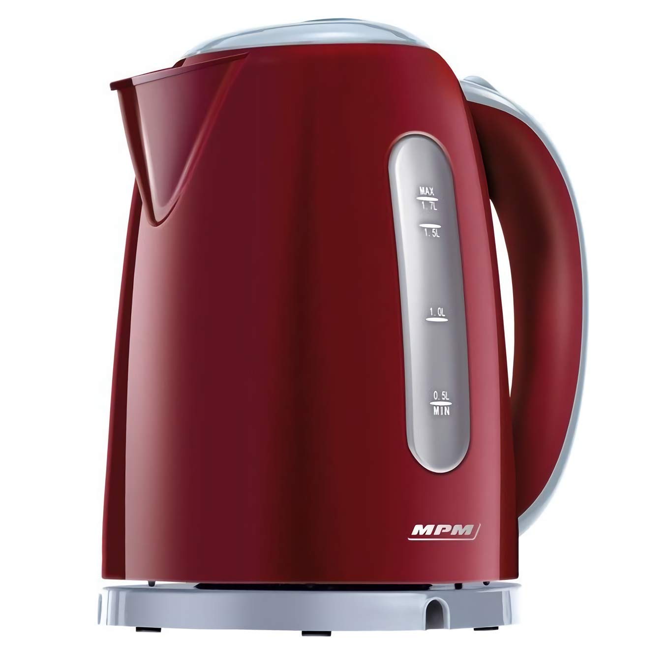 MPM MCZ-85/B2 Electric Kettle - 1.7L capacity, BPA-free, 360° cordless base, anti-calc filter, auto shut-off, red, 2200W