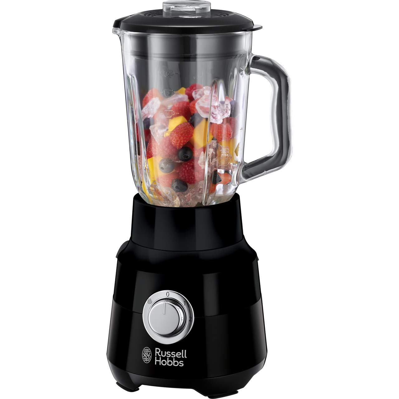 Russell Hobbs Desire blenderis - 1,5L smūtiju gatavotājs, matēts melns, 650W, zupu šķidrums.
