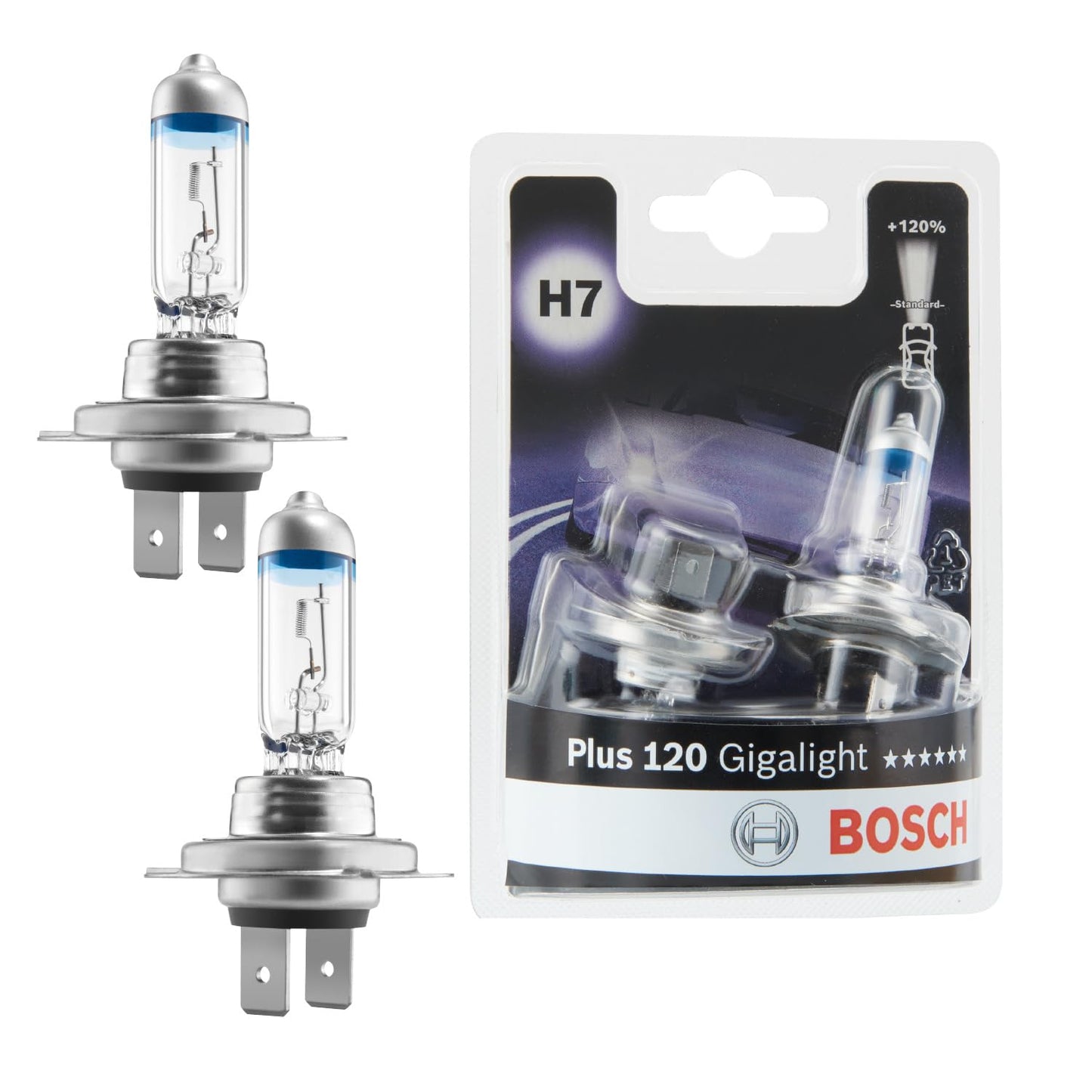 Automašīnas halogēna spuldze Bosch Glühlampe Fernscheinwerfer 1987301426, Plus 120 Gigalight, 12V 55W