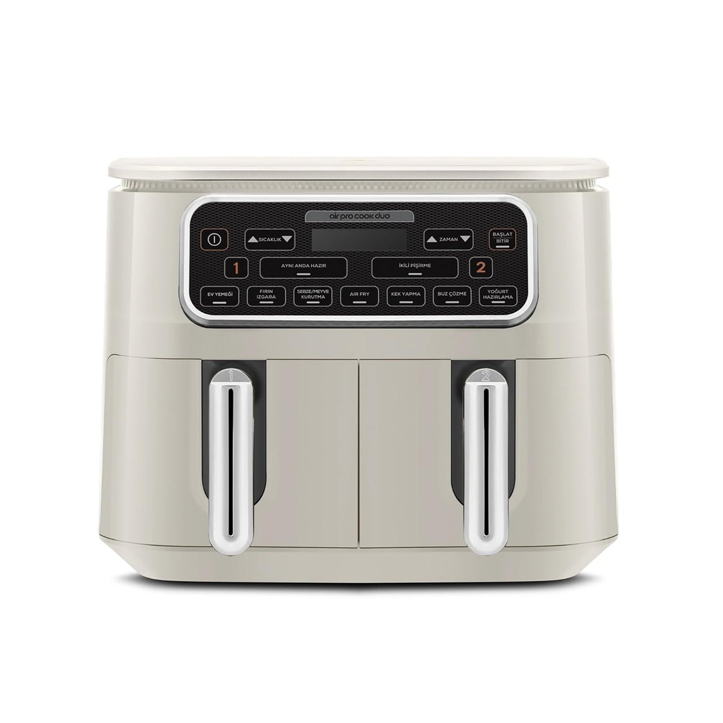 Karaca Air Cook Duo - XXXL 8L air fryer, Starlight design, serves up to 8 people, perfect for healthy cooking.