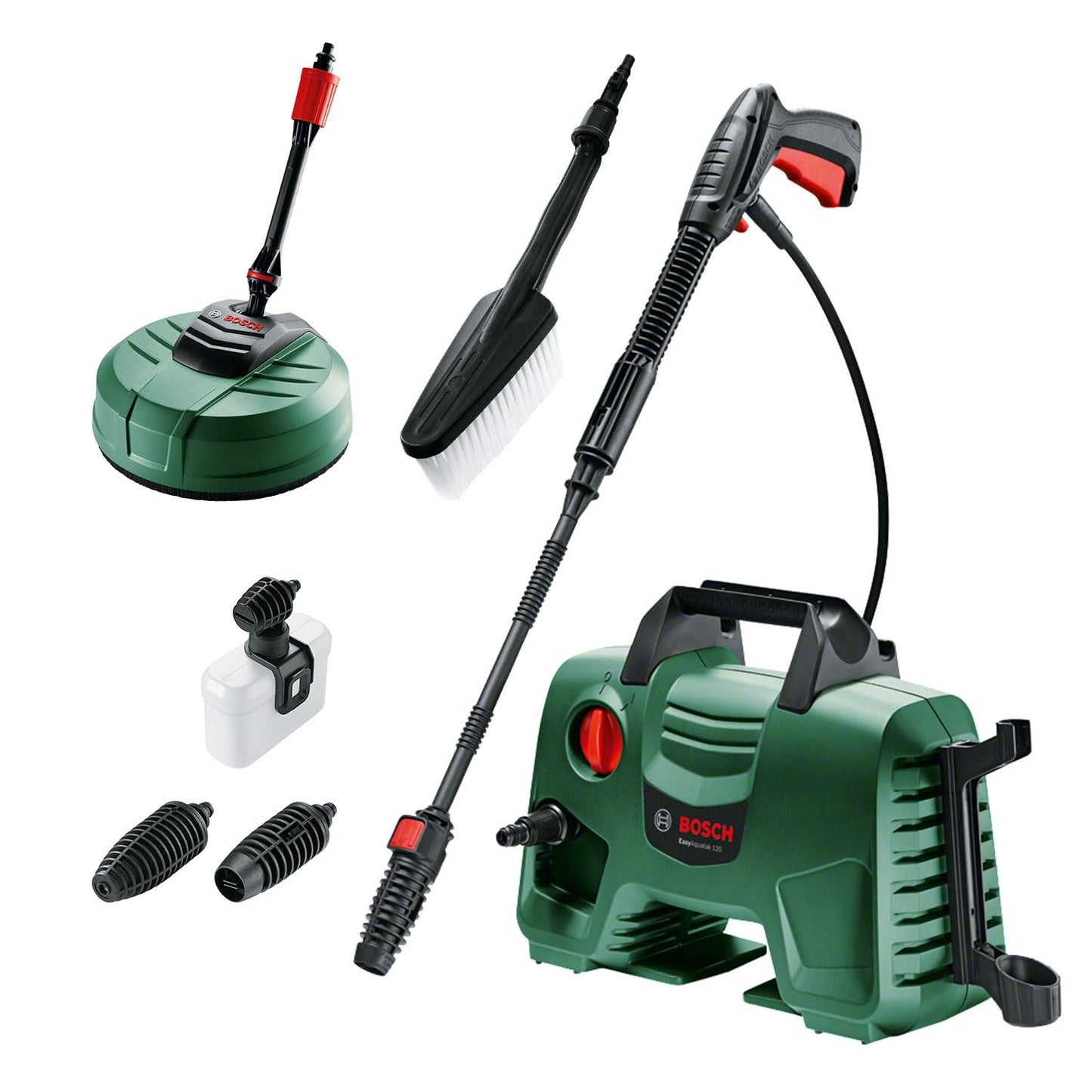 Augstspiediena mazgātājs Bosch EasyAquatak 120 Premium Kit, 120 bar, 350 l/h, 1200 W, 5 m šļūtene