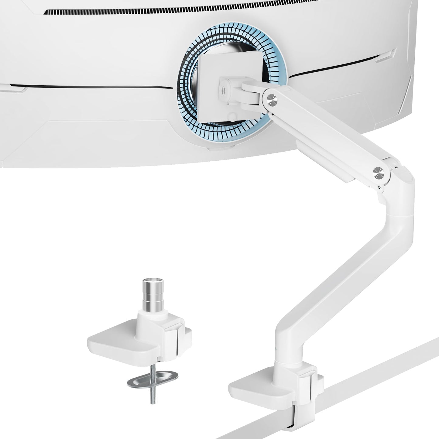 Monitora turētājs ARES WING 17–49 collu ekrāniem līdz 20 kg, balts