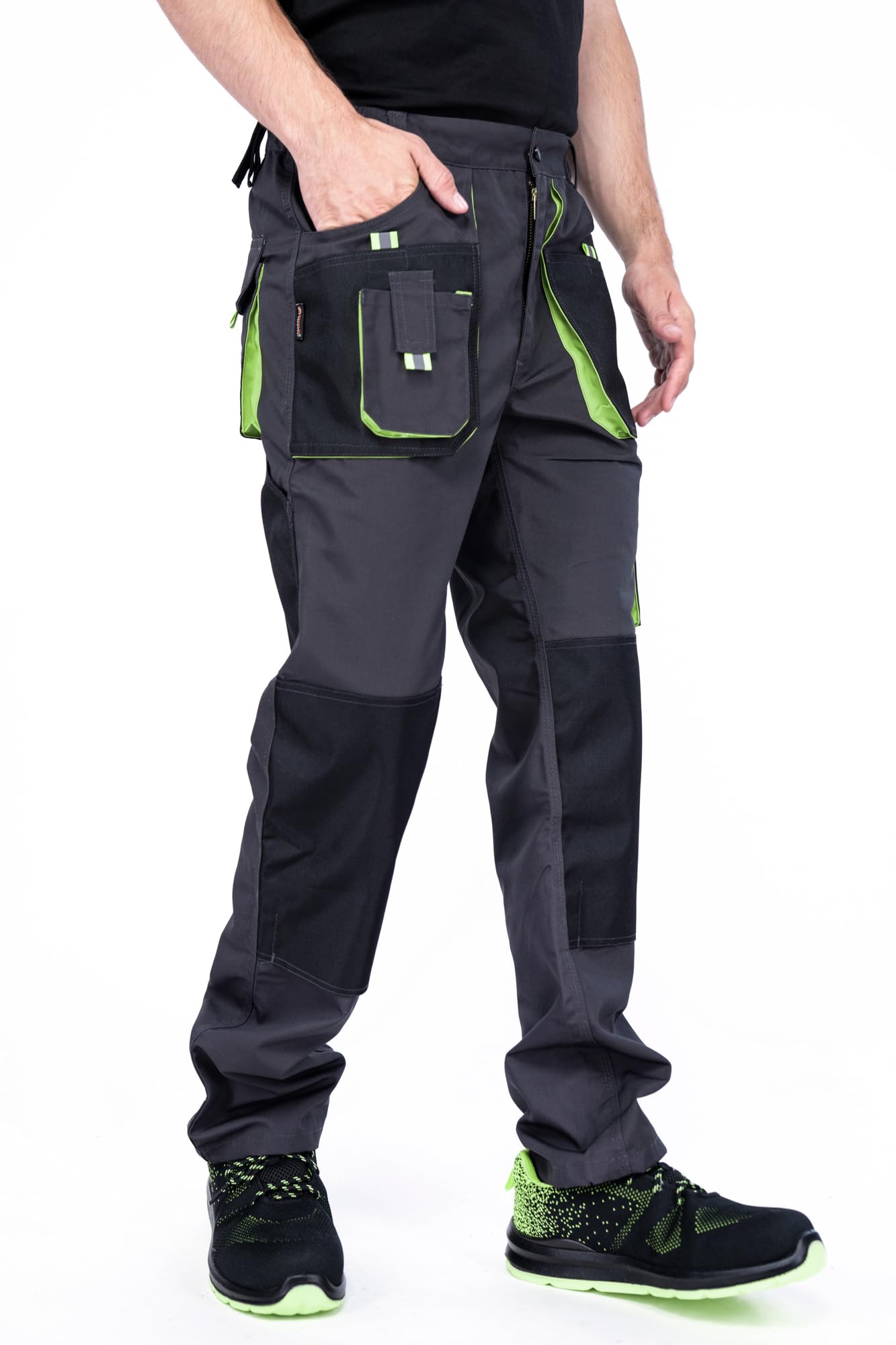 Darba bikses vīriešiem MAZALAT Work wear ar ceļgalu polsterējuma kabatām, daudzām kabatām, S–XXXL