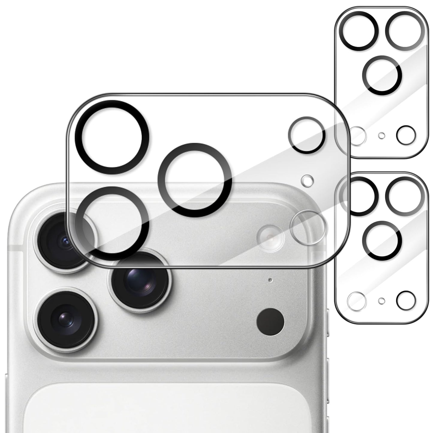 Kameras aizsargstikls JETech iPhone 17 Pro, caurspīdīgs, 3 gab.