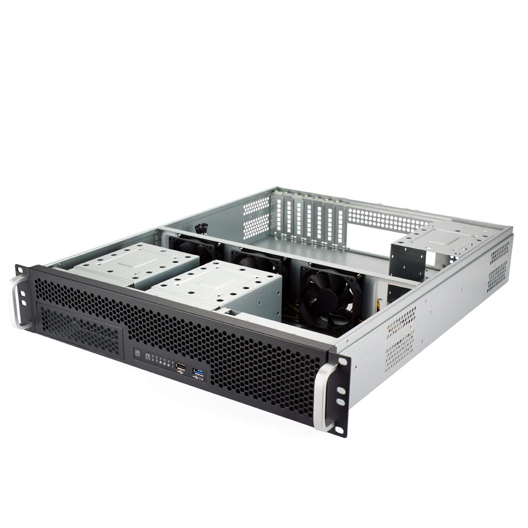FANTEC SG-290 2HE 550mm servera korpuss - kompakts dizains, bez barošanas bloka, ideāls serveru uzstādīšanai.