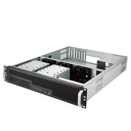 FANTEC SG-290 2HE 550mm servera korpuss - kompakts dizains, bez barošanas bloka, ideāls serveru uzstādīšanai.