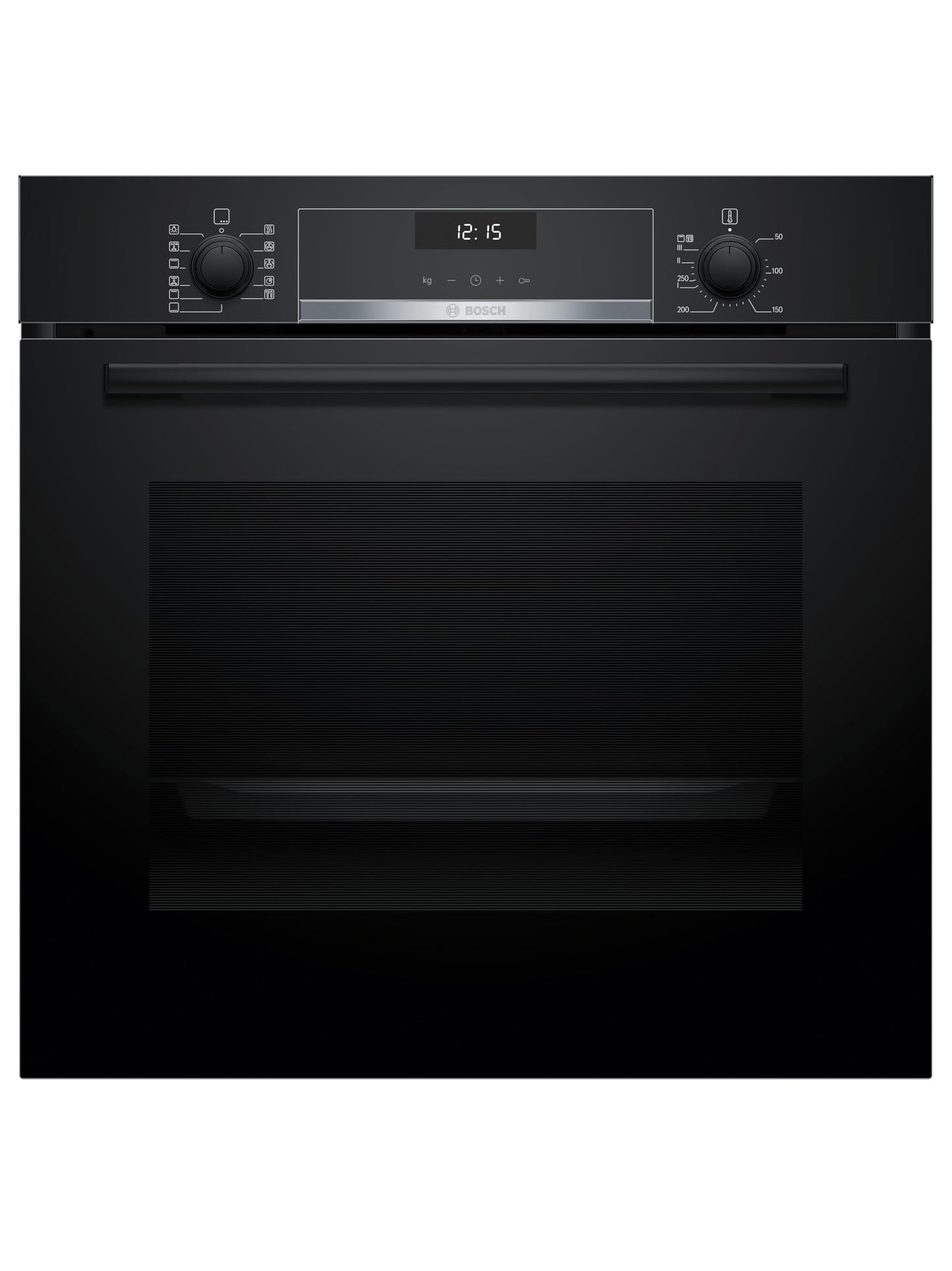 Iebūvējamā cepeškrāsns Bosch HBG537BB4, 60 x 60 cm, 6. sērija, Air Fry funkcija, 10 automātiskās programmas, 3D karstais gaiss vienmērīgam siltumam 3 līmeņos, tīrīšanas atbalsts ar ūdens tvaiku, melna