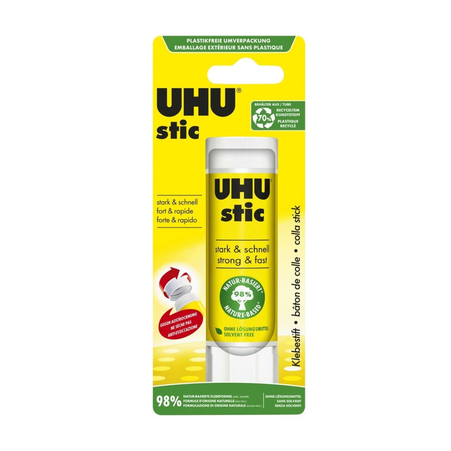 Līmes stienis UHU Stic, pārbaudīta līme, stipra, ātra un ilgstoša saķere, 40 g
