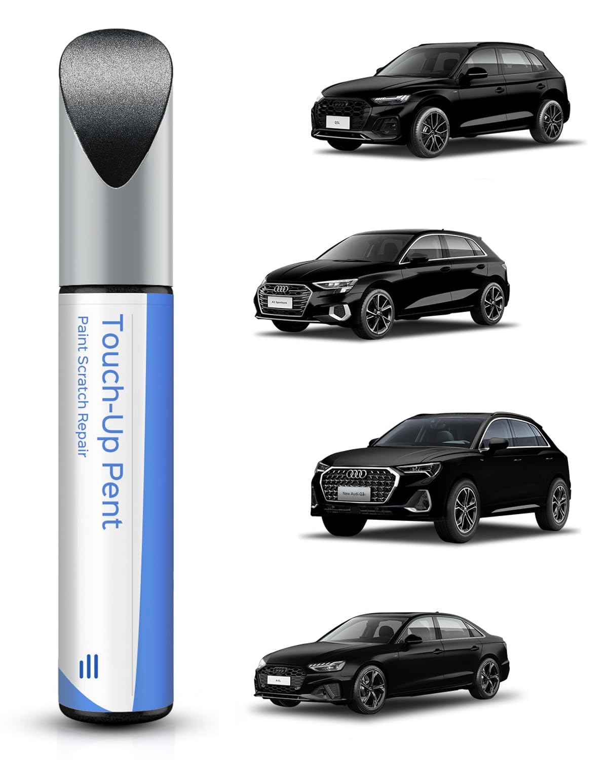 Audi auto krāsa skrāpējumu un krāsas nolupumu labošanai PARTS4EV LY9T/0E Mythos Schwarz Metallic, A3/A4L/A5/Q2L/Q3/Q5/Q5L