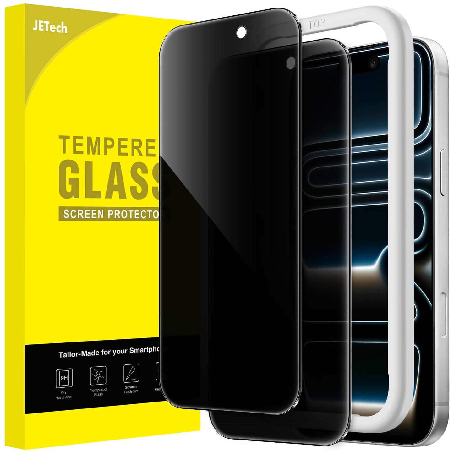 Skaidrā aizsargplēve JETech iPhone 17 Pro, 2 gab.