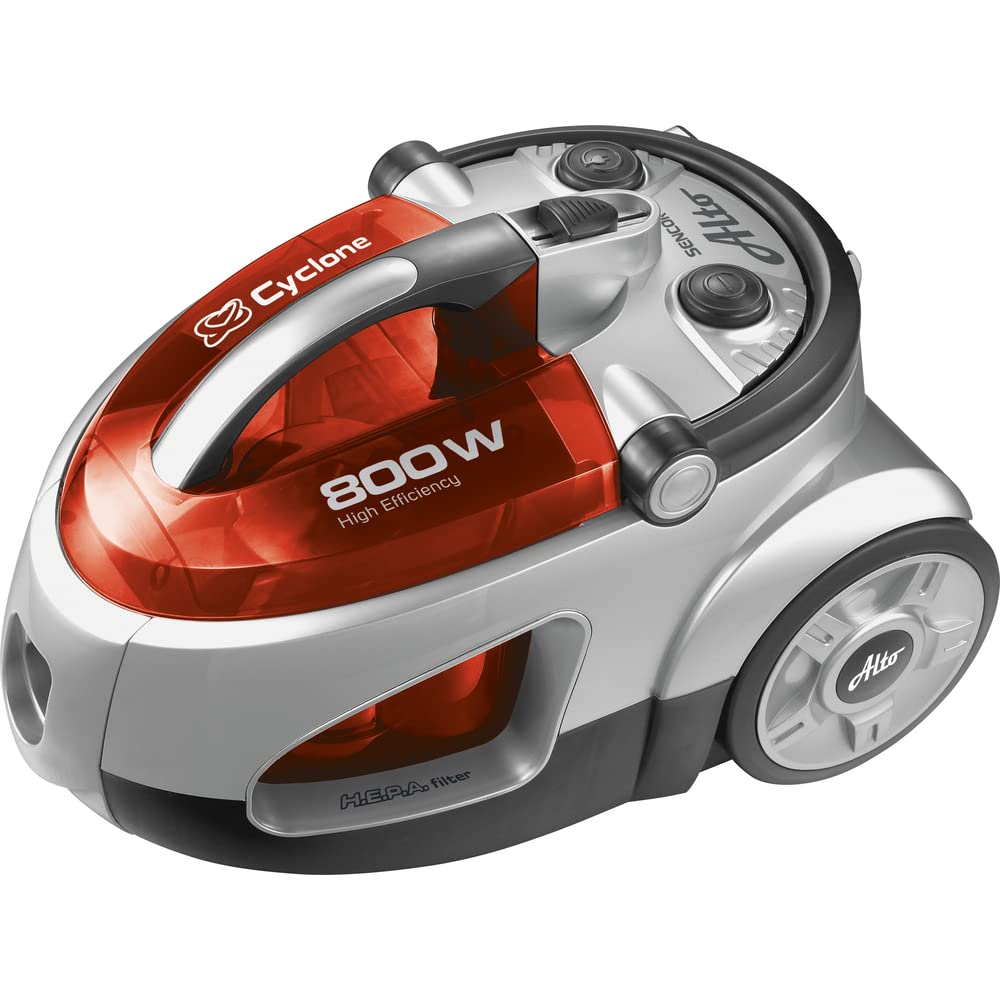 SENCOR SVC 730RD-EUE2 putekļsūcējs - bez maisiņa, 800 vati, ECO motors, sarkans, kompakts un efektīvs.