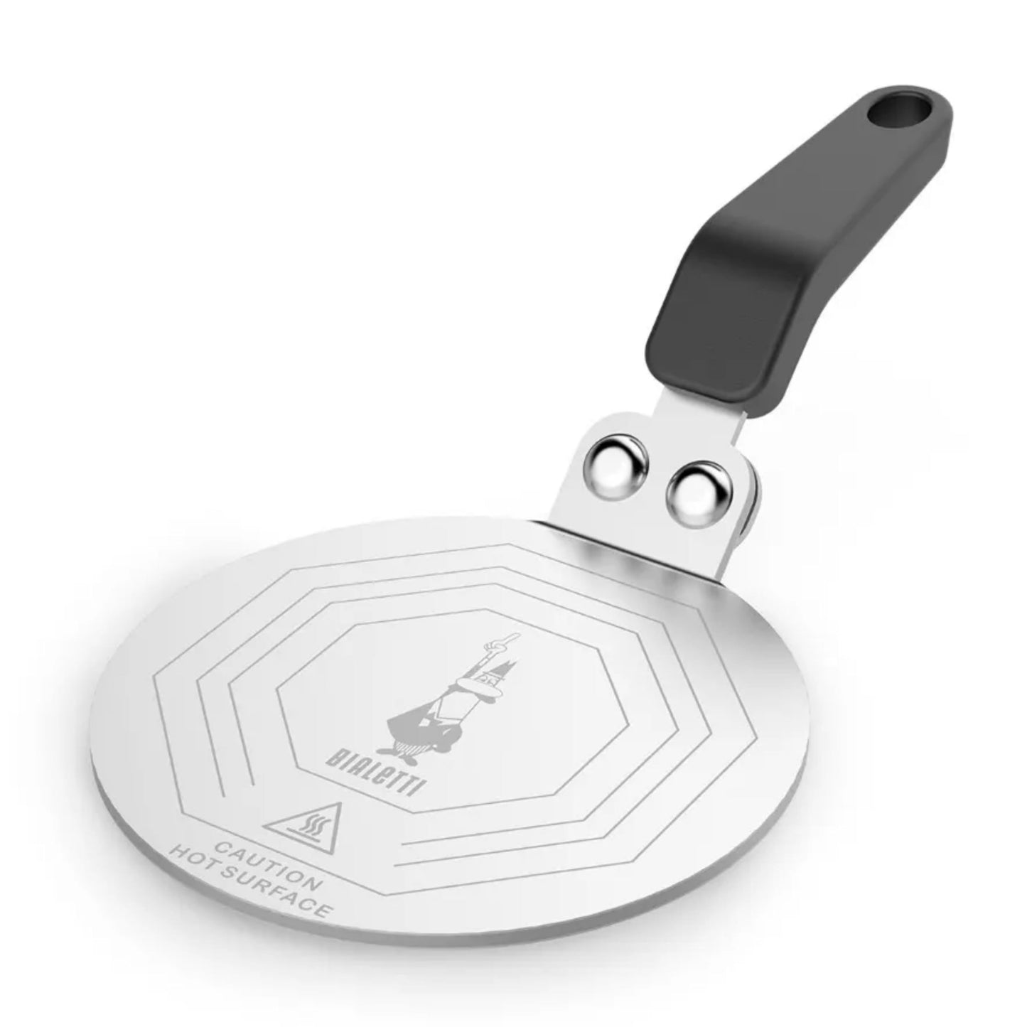 Bialetti Moka indukcijas plāksne adapteris kafijas kannām un traukiem indukcijas plītīm, tērauds, 13 cm, sudraba krāsā