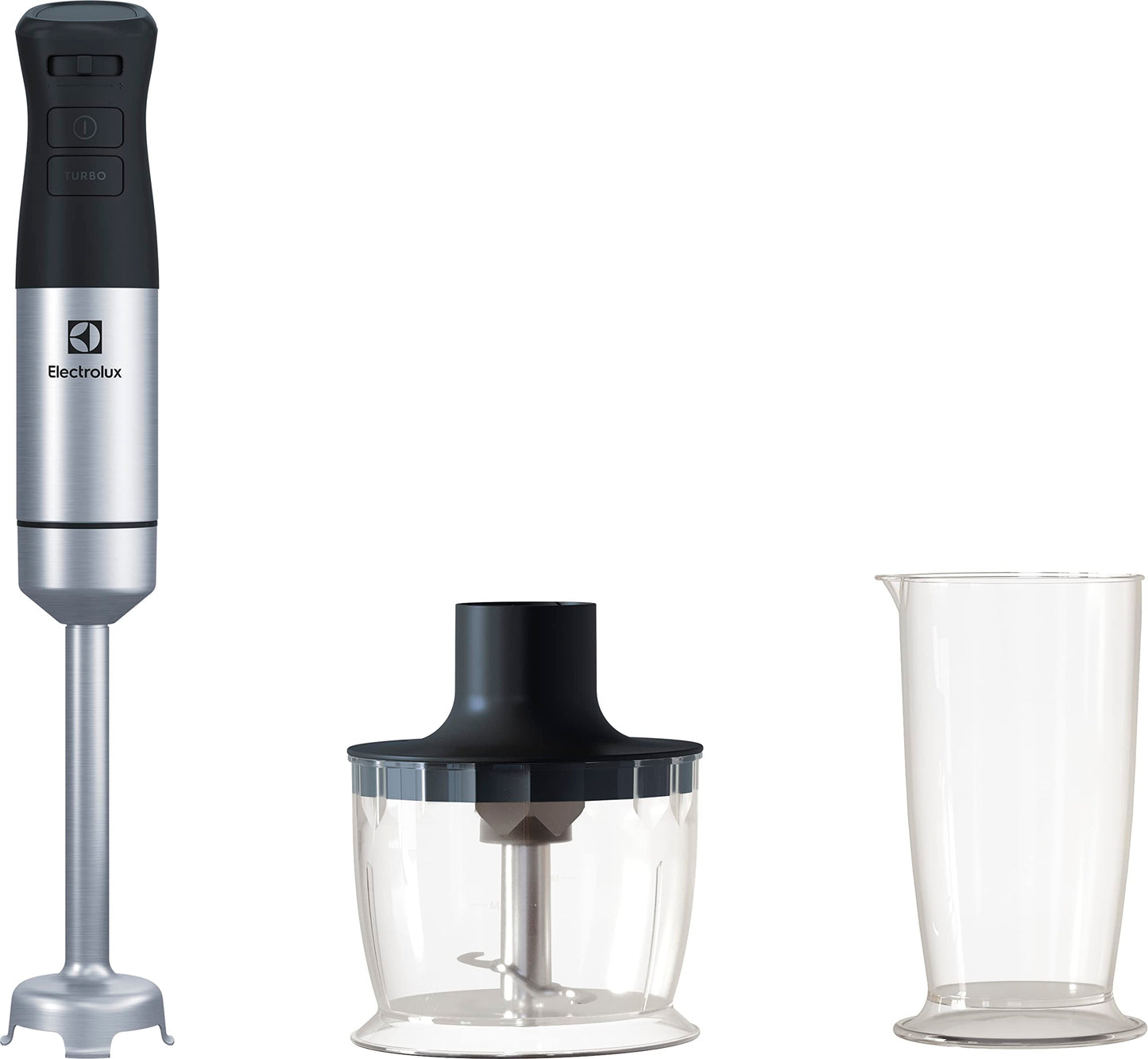 ELECTROLUX E5HB1-6SS Create 5 Pürierstab, putotājs, krūze un mini smalcinātājs, daudzvalodu ātrumi, ar turbo funkciju, ērta rokturis, 800 vati, nerūsējošais tērauds
