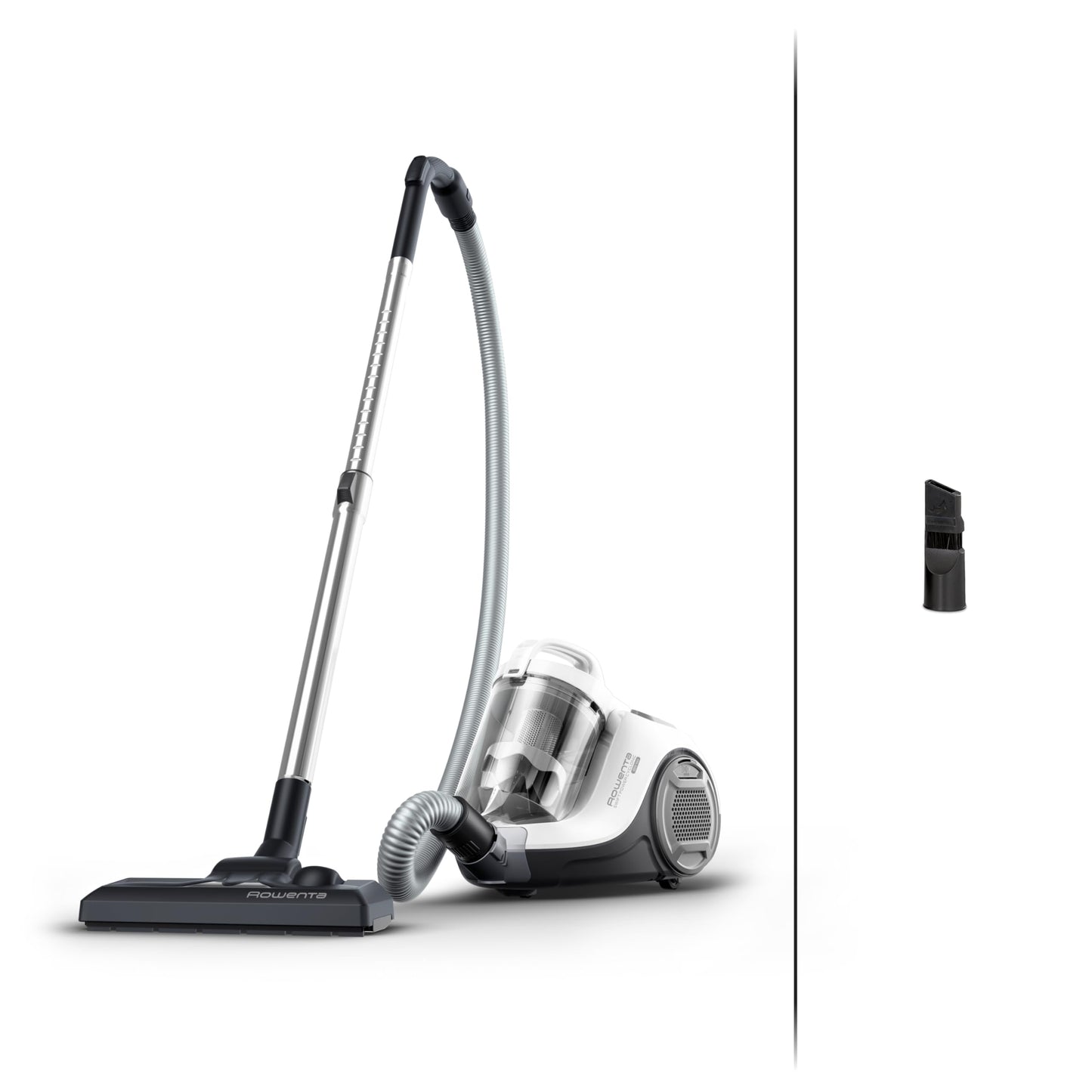 Rowenta Swift Power Cyclonic RO2917 - Bagless vacuum cleaner, 900W, 77dB, 1.2L capacity, white color.