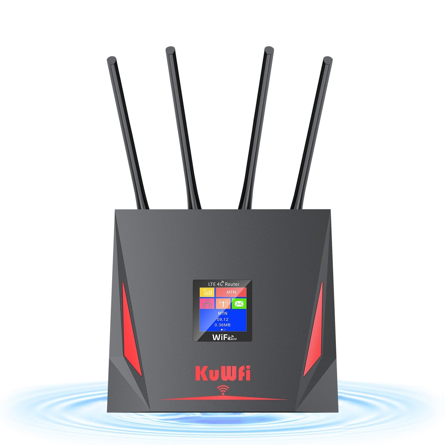 4G SIM, KuWFi maršrutētājs 4G LTE WLAN Cat4 300 Mbps ar SIM karti un USB portu, 4G kaste, atbloķēta, atbalsta B1/B3/B7/B8/B20 Orange SFR Free Bouygues, savienojiet līdz 10 ierīcēm.