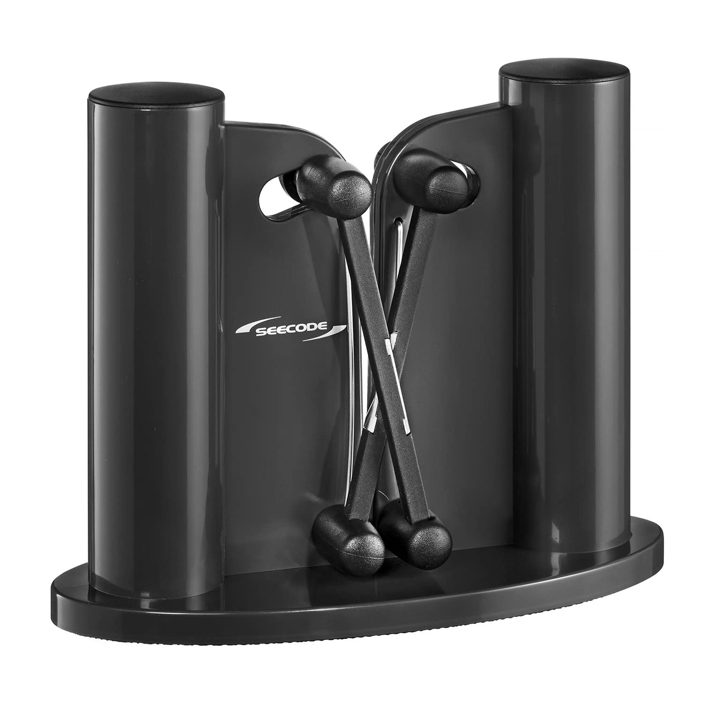 Seecode X2 nažu asinātājs, visiem nažiem, pārbaudīta asināšanas tehnoloģija, X formas izkārtojums ar 2 volframa karbīda rokām, unikāla forma, stabila konstrukcija gan kreisajiem, gan labajiem lietotājiem, melns, 20285