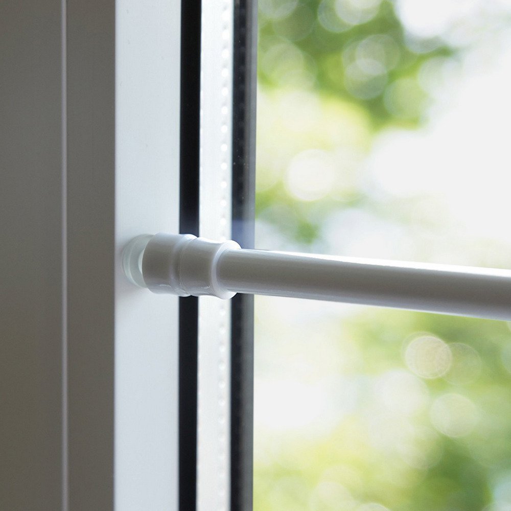 Aizkaru stienis bez urbšanas Klemmfix Flex 60-90 cm, izvelkams, balts, logiem un durvīm