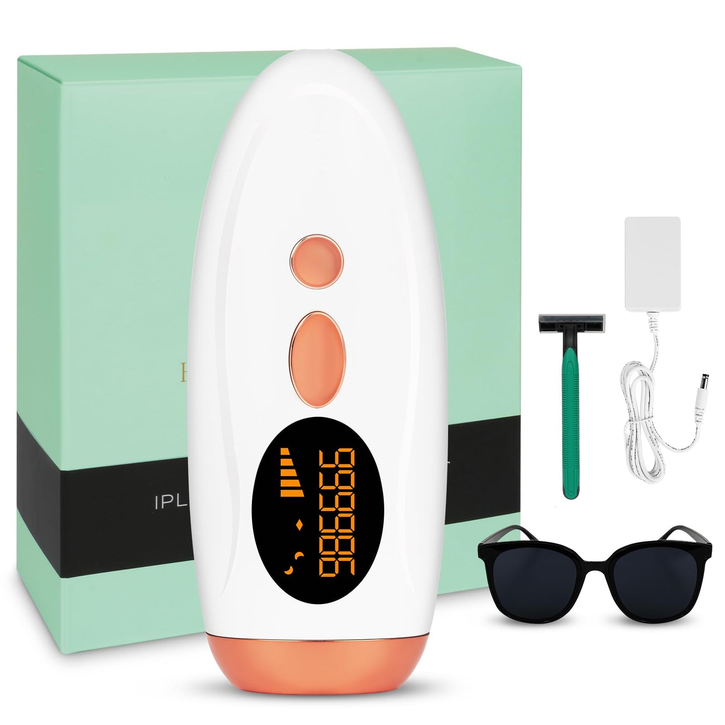 IPL epilators BUTBU ar 999990 gaismas impulsiem, 5 enerģijas līmeņi, 570-1100NM, sievietēm un vīriešiem, sejai, bikini zonai, ķermenim, kājām, padusēm