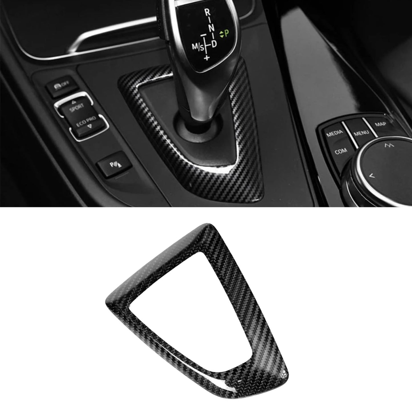 BMW F20 F21 F22 F30 F31 automašīnas paneļa uzlīme TTCR-II, saderīga, oglekļa šķiedras raksts