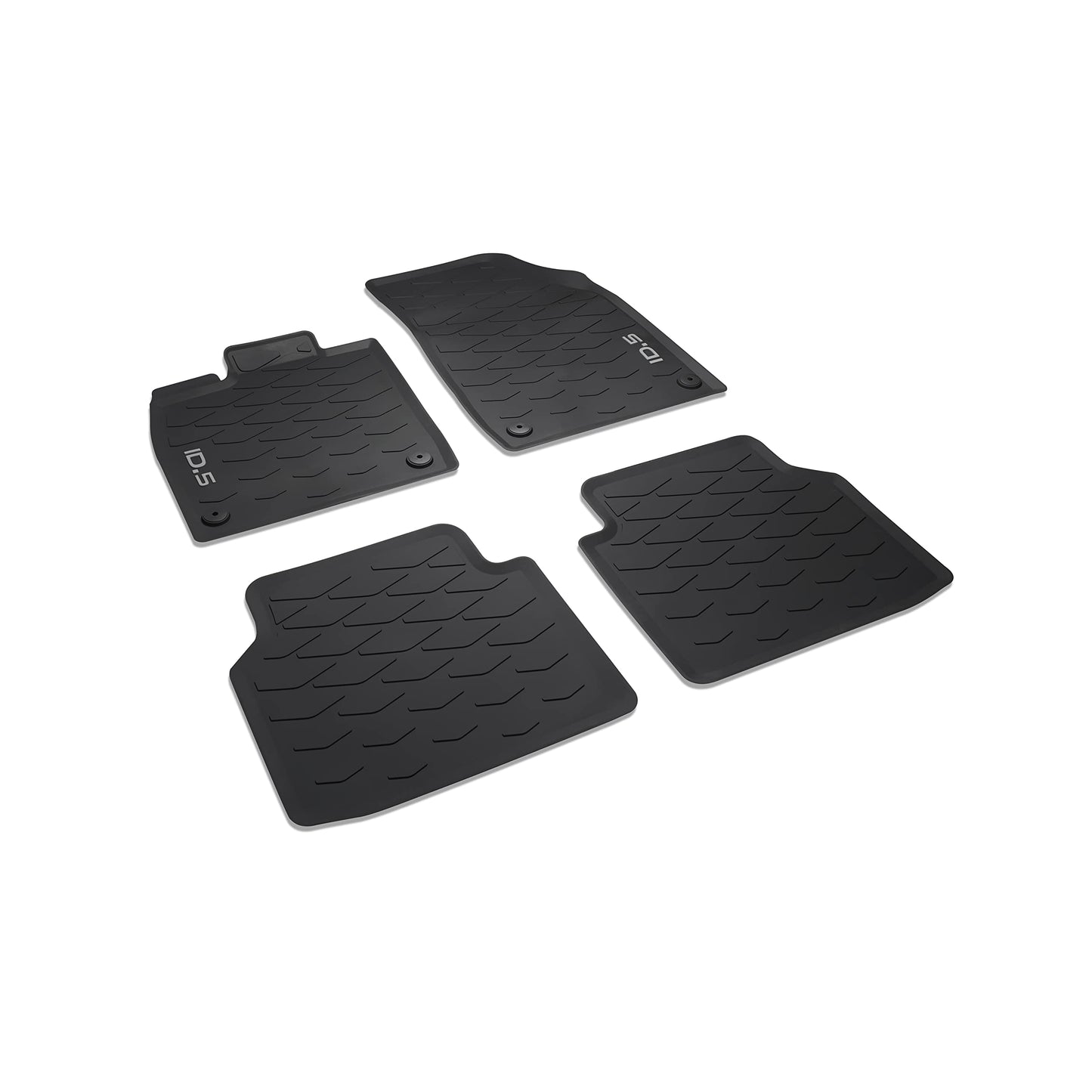 Volkswagen 11E06150082V Gumijas paklāji Premium visu laika apstākļu paklāji 4X gumijas paklāji, ar ID.5 uzrakstu, melns