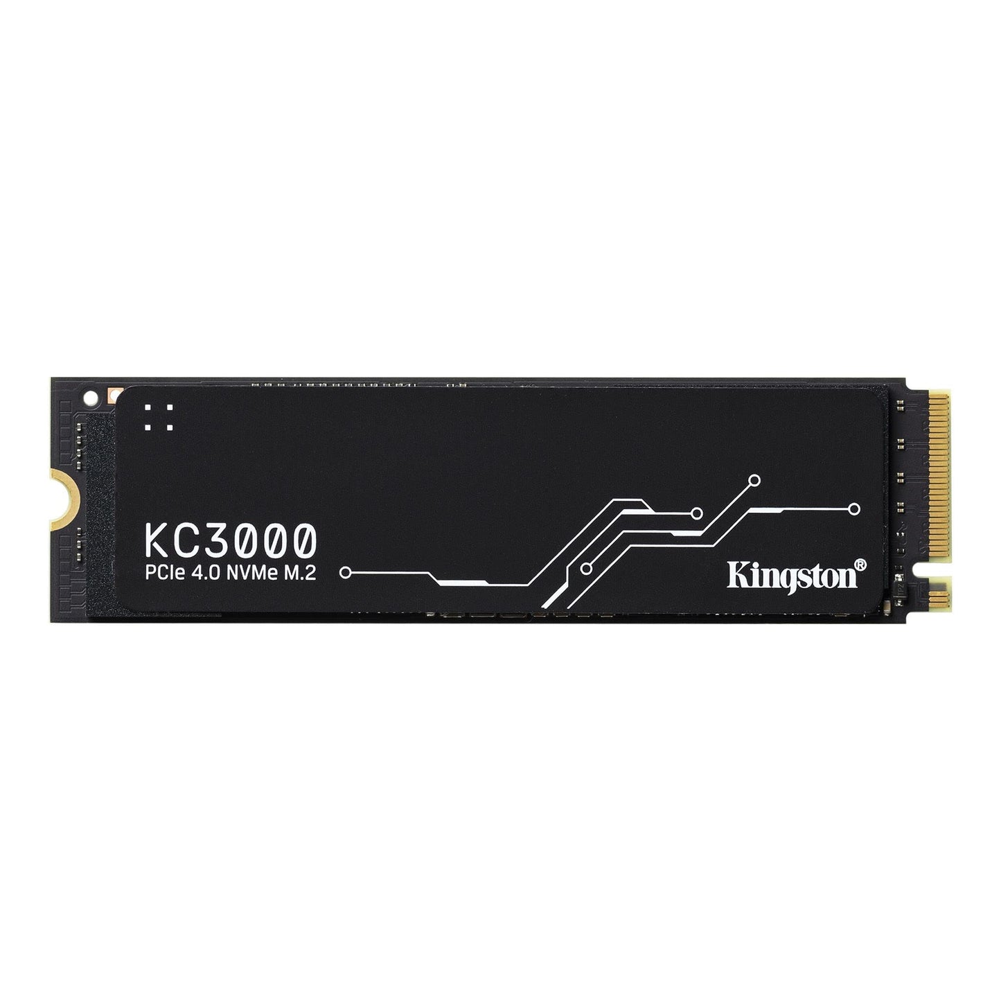 Kingston KC3000 PCIe 4.0 NVMe M.2 SSD - 2048GB high-performance storage for desktops and laptops, black, SKC3000S/2048G.