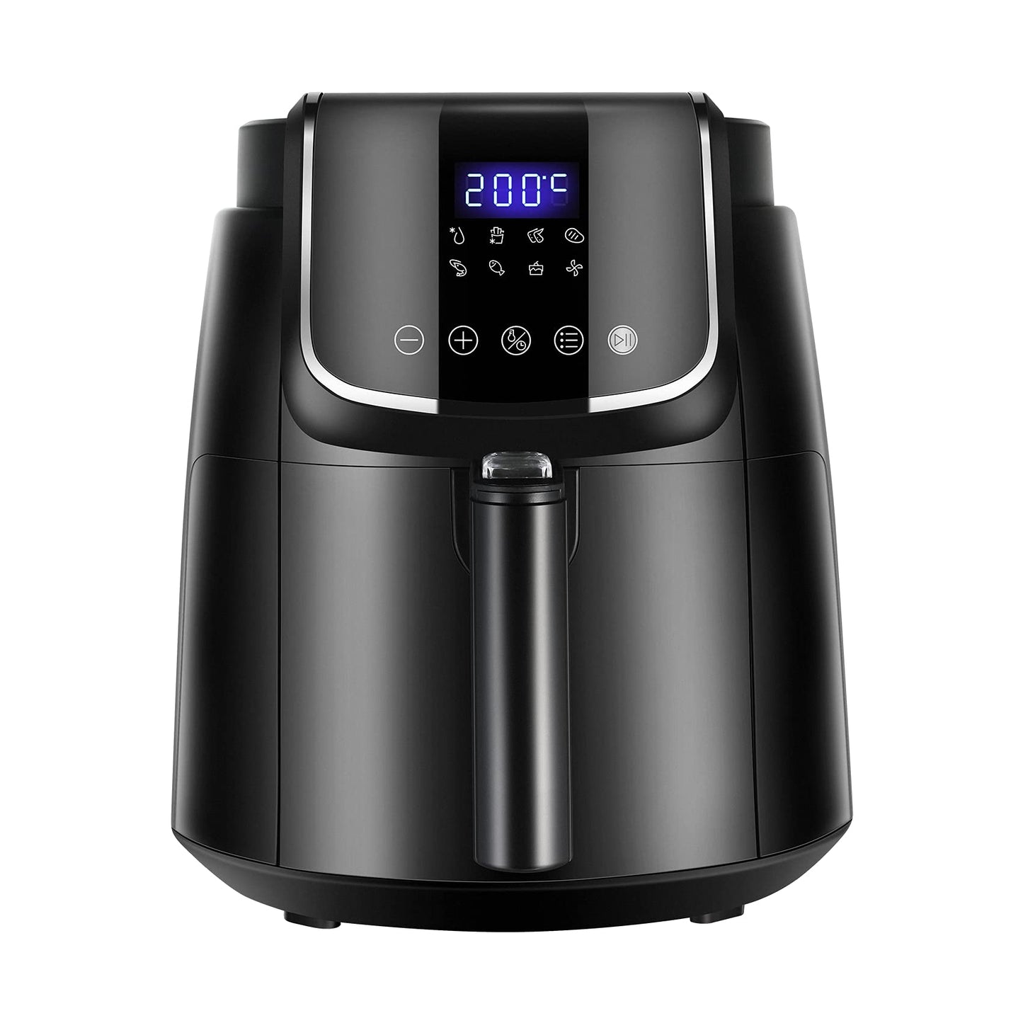 Midea gaisa fritieris - 3,5 litri, 1500 W, 8 funkcijas, Rapid Air tehnoloģija, taimeris, inteliģenta temperatūras kontrole, melns