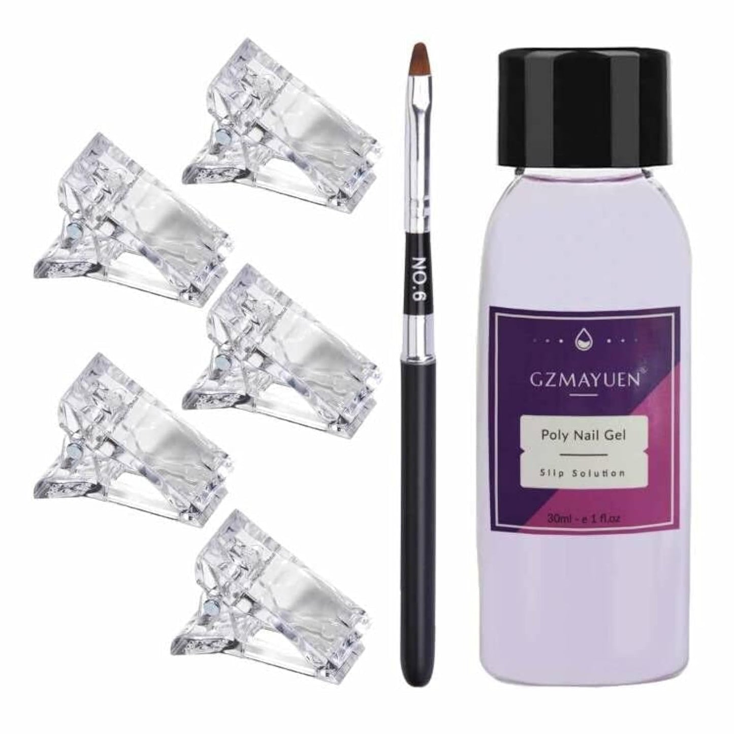 Poly naglu šķīdums GZMAYUEN 30ML, polygel nagiem, slīdēšanas šķīdums komplekts