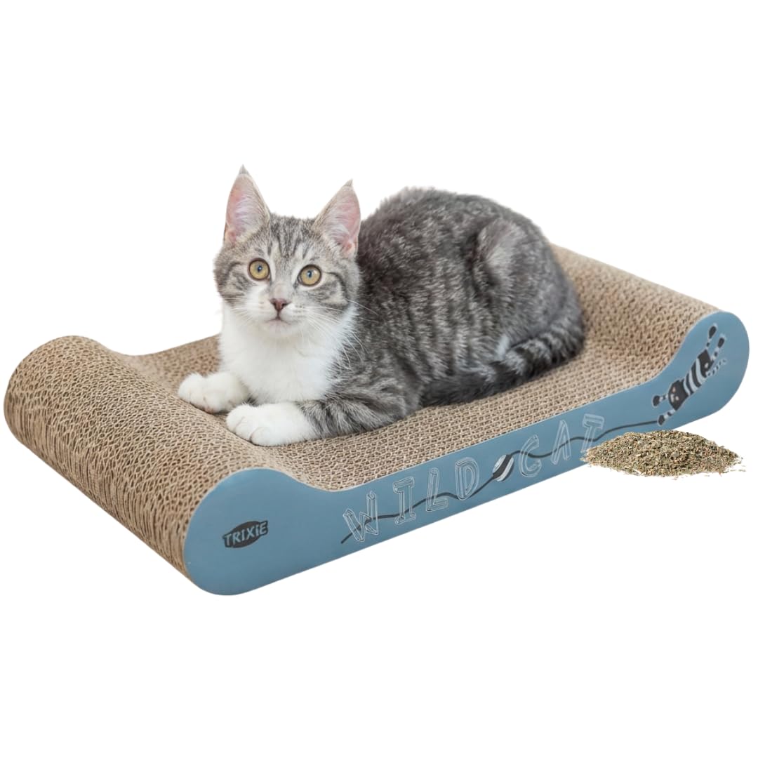 Kaķu skrāpējamais kartons TRIXIE Wild Cat ar kaķumētru – 41 x 24 x 7 cm