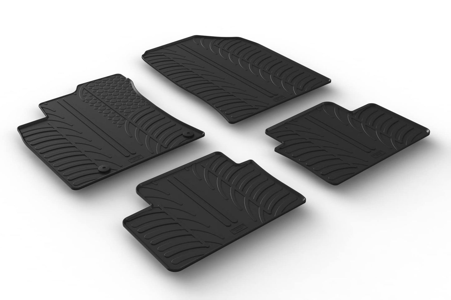 Gledring gumijas paklāju komplekts saderīgs ar Kia Cee'd HB 5 durvju/SW 6/2018- & XCee'd 6/2019- & Pro Cee'd 2018- (T profils 4 daļās + montāžas klipi)