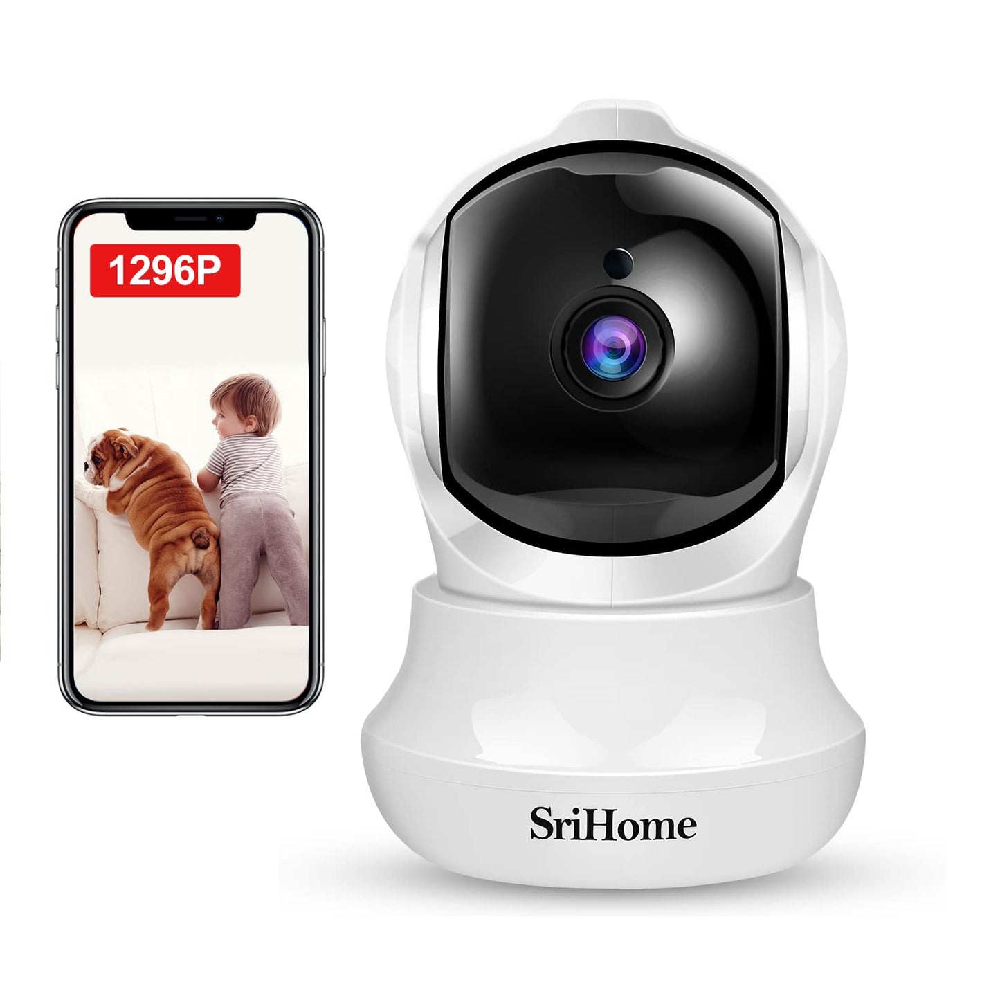 H+Y WLAN kamera iekštelpām, FHD 1296P, bezvadu IP kamera mājām, HD, WLAN, ar nakts redzamību, panoramēšana/tiltēšana, uzraudzības monitors mājdzīvniekiem, bērniem