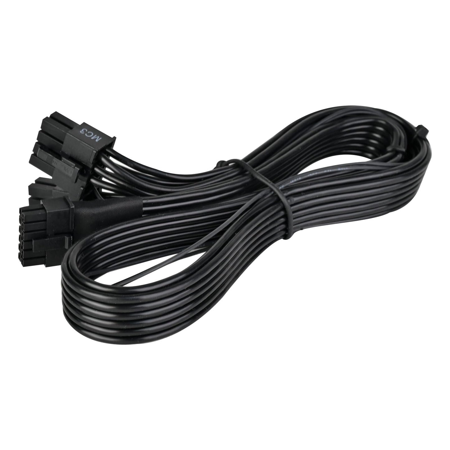 SilverStone Technology PP15-EPS - 2 x EPS-8-Pin to 12+4-Pin GPU cable, 12V, PCIe Gen5 compatible, high-performance power solution.