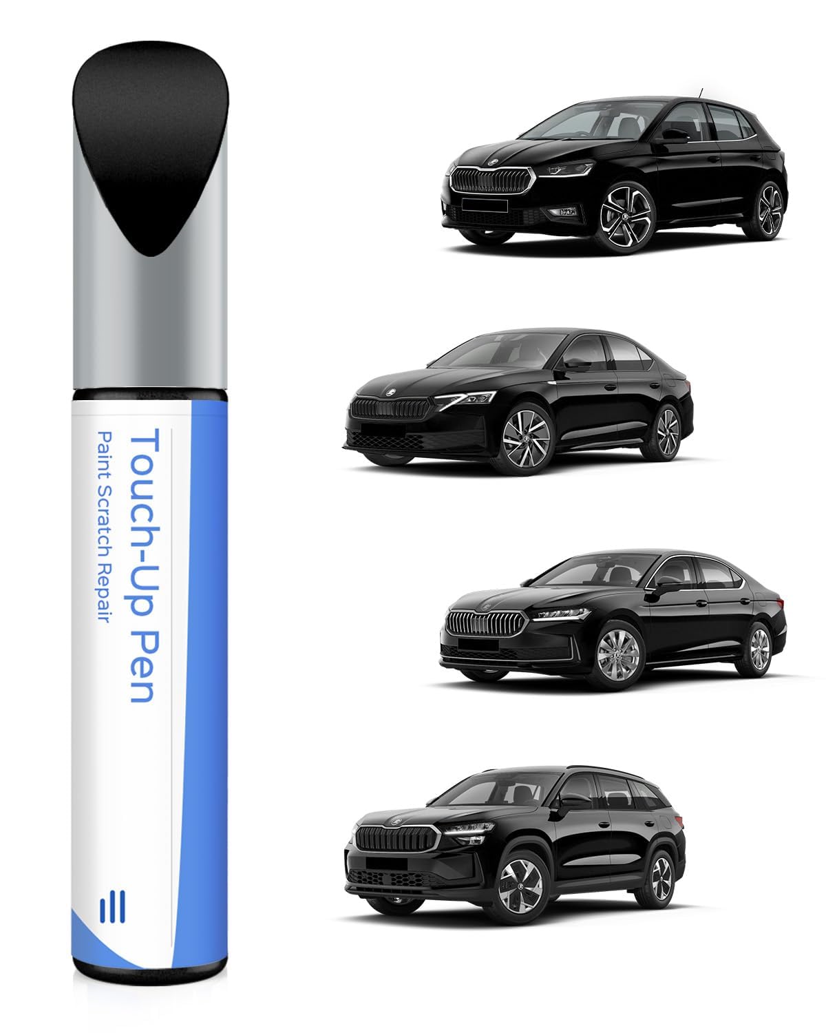 Auto krāsu korektors 1Z1Z/ F9R Black Magic Perleffekt Lackstift saderīgs ar Skoda – precīza atbilstība skrāpējumiem un akmens šķembām