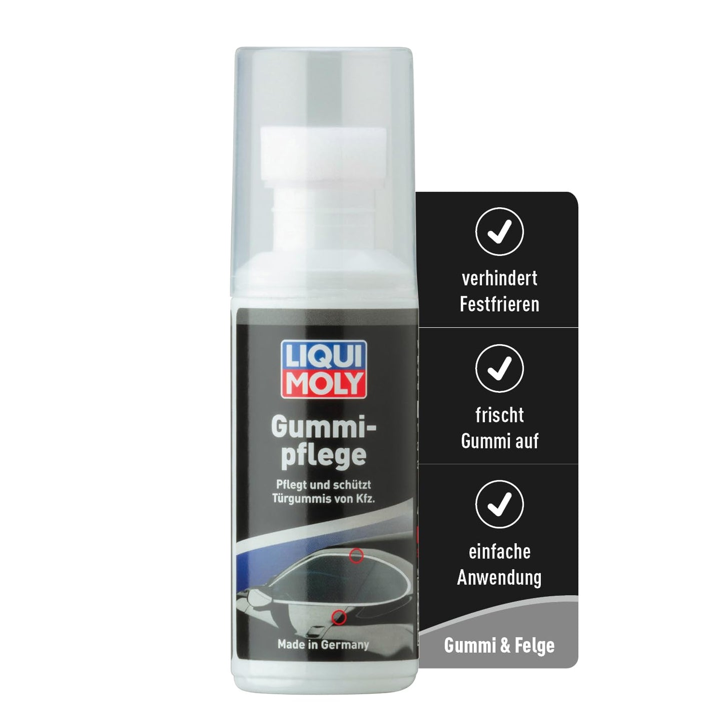 Auto gumijas kopšanas līdzeklis Liqui Moly, Art.-Nr. 7182, 75 ml, ziemas gumijas kopšanas stienis pret piesalšanu, silikona nesaturoša auto gumijas kopšana