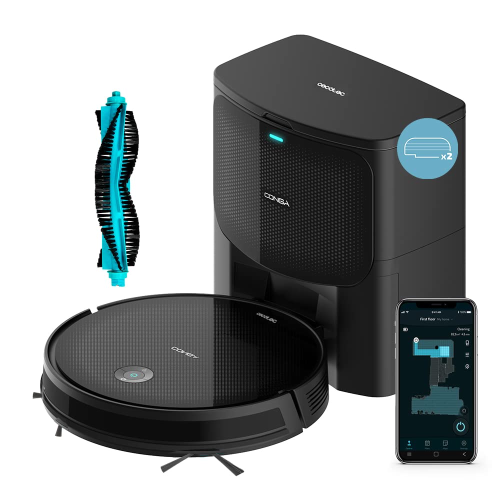 Cecotec Conga 2299 Ultra Home X-Treme - 2100 Pa, žiroskopu tehnoloģija, lietotne, Alexa, 3L konteiners, daudzfunkcionāla birste.