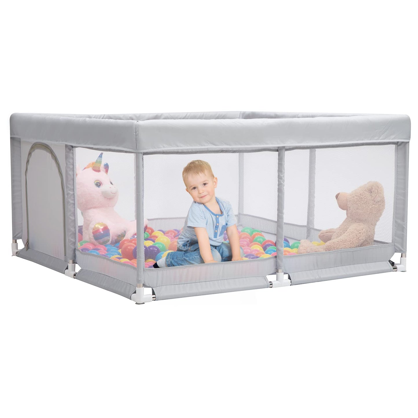Bērnu ceļojumu gultiņa hauck Dream N Play Plus ar transportēšanas somu un rāpošanas atveri, salokāma, no dzimšanas līdz 15 kg, Navy/Aqua