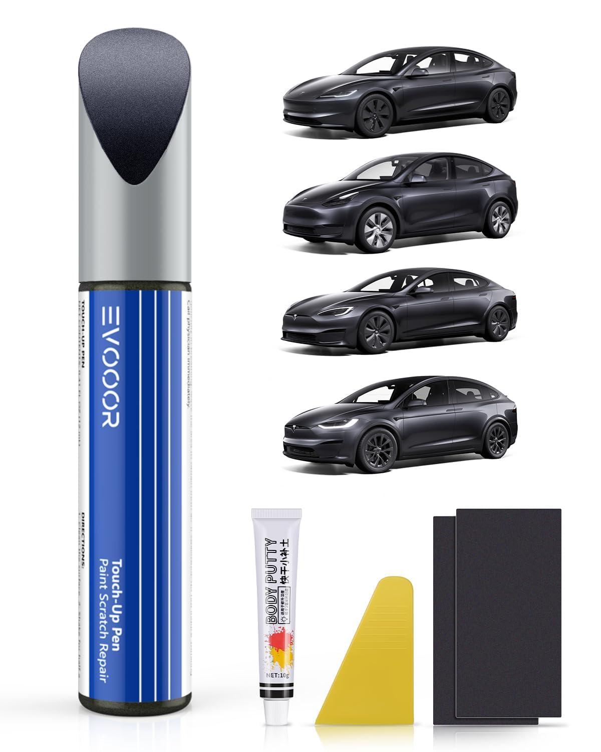 Auto remonta krāsa Tesla Stealth Grey (PN01) retušēšanas komplekts Model 3/Y/S/X