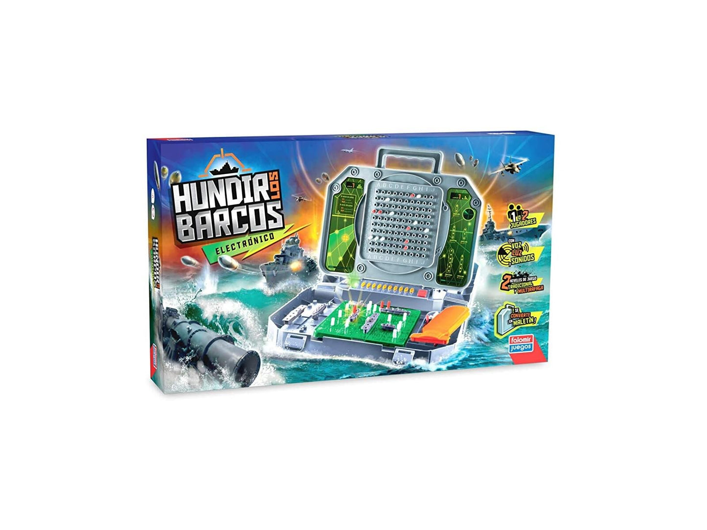 Falomir Elektroniskā laivu komplekts - krāsains koferis, iekļauj laivas un piederumus, ideāli bērniem un spēlēm.