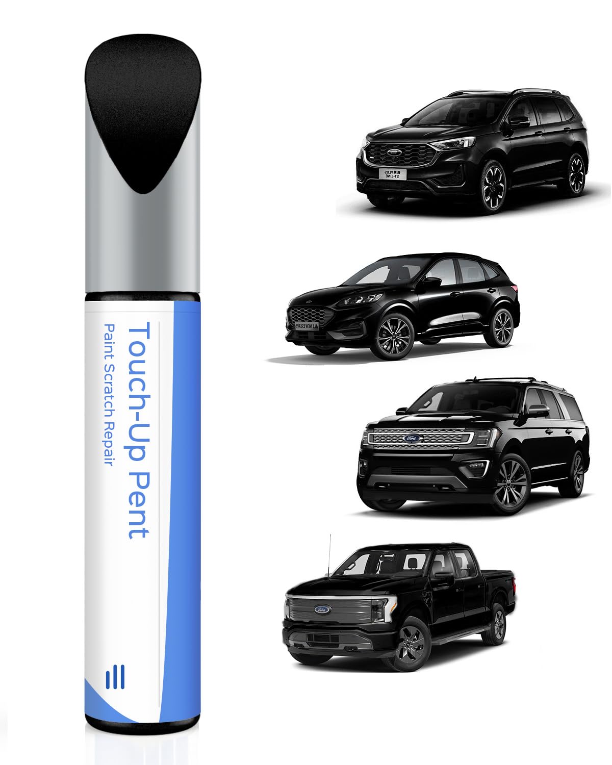 Automašīnas krāsas korekcijas pildspalva UM Agate Black Metallic Ford automašīnām – precīza krāsu atbilstība skrāpējumu un akmens nospiedumu labošanai