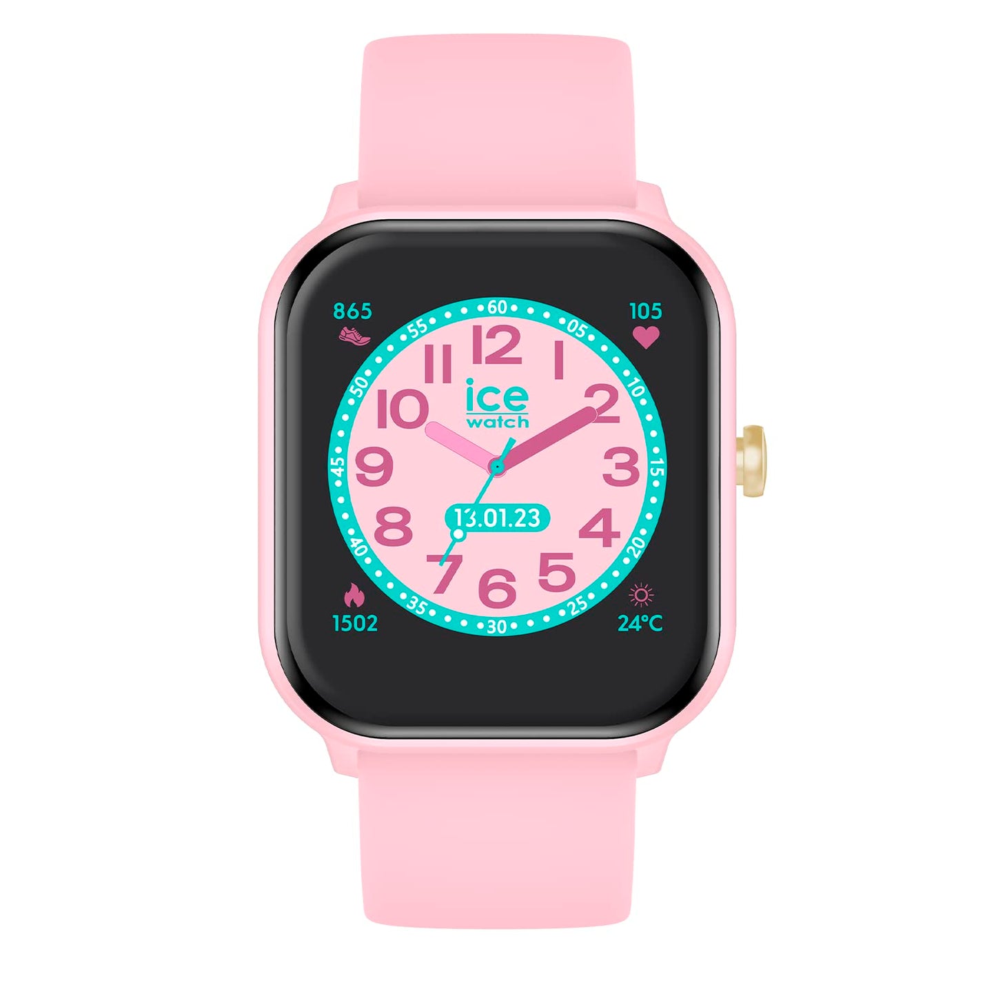 ICE-WATCH IW021873 - Ice-Smart Junior Pink - vibrant pink design, durable silicone strap, water-resistant, kids' watch