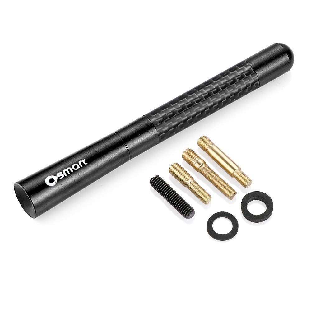 Radio antenas vāciņš SHIFENG Smart Fortwo Forfour 451 453, 12 cm, oglekļa šķiedras dekors