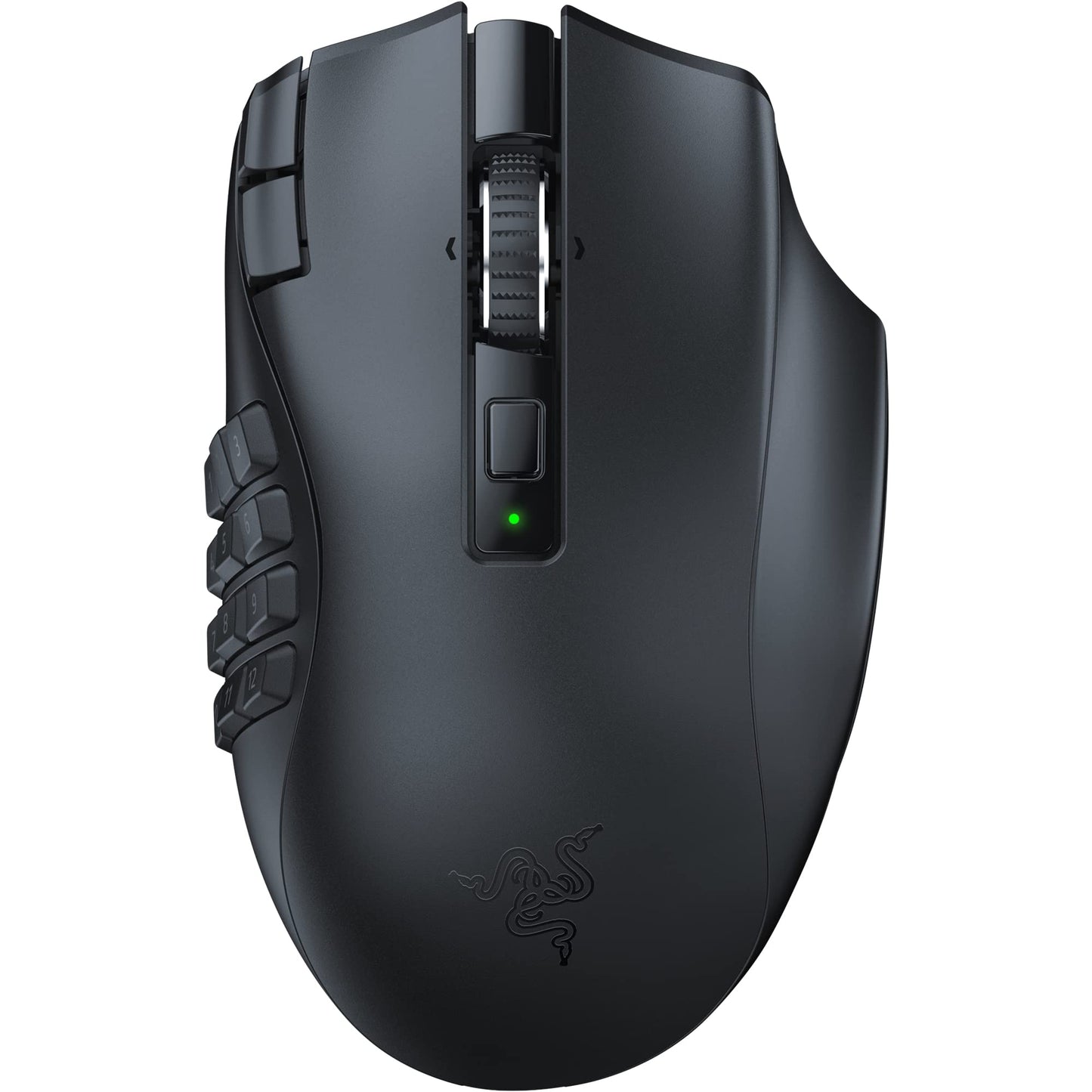 Razer Naga V2 HyperSpeed - Ergonomiska bezvadu MMO pele, 19 programmējamas pogas, 2,4 GHz, Bluetooth, Focus Pro 30K sensors